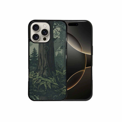 iPhone 16 Pro Max Case — Seamless Pattern Ancient Redwood Forest Giant, Custom Art Phone Cover