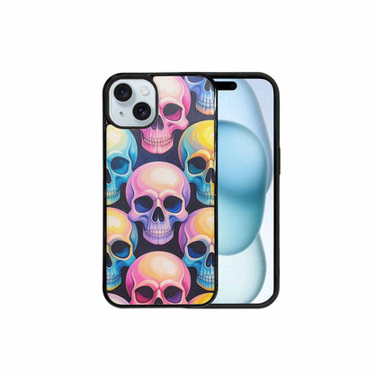 iPhone 15 Plus Case — Dripping Candy Skulls Custom, Unique Phone Case Design