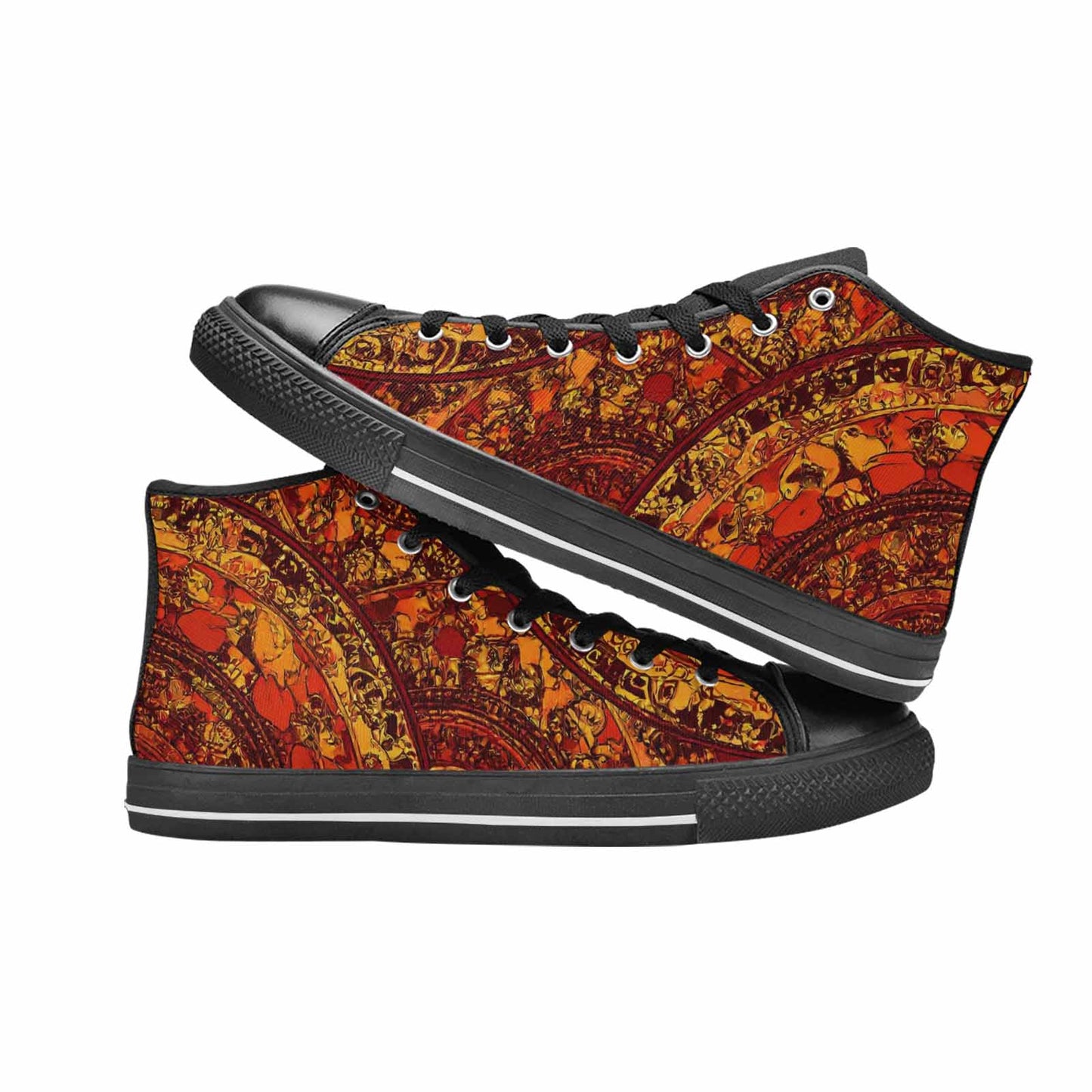 MEN'S Mandala Lions High Top Canvas Dreamcore Custom Sneakers