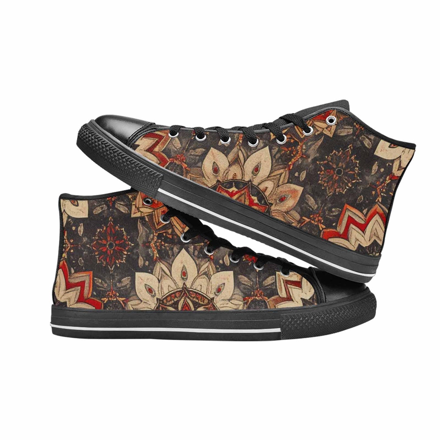 MEN'S Mandala High Top Canvas Cottagecore Custom Sneakers