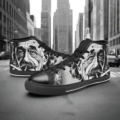 Aurora Borealis Neon Electric Wearable MEN Bold Art - Freaky Shoes | Custom Art Sneakers