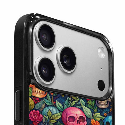 iPhone 17 Pro Case — Skulls Botanicalskulls Pattern Ib9 Gothic Skulls, Custom Phone Case