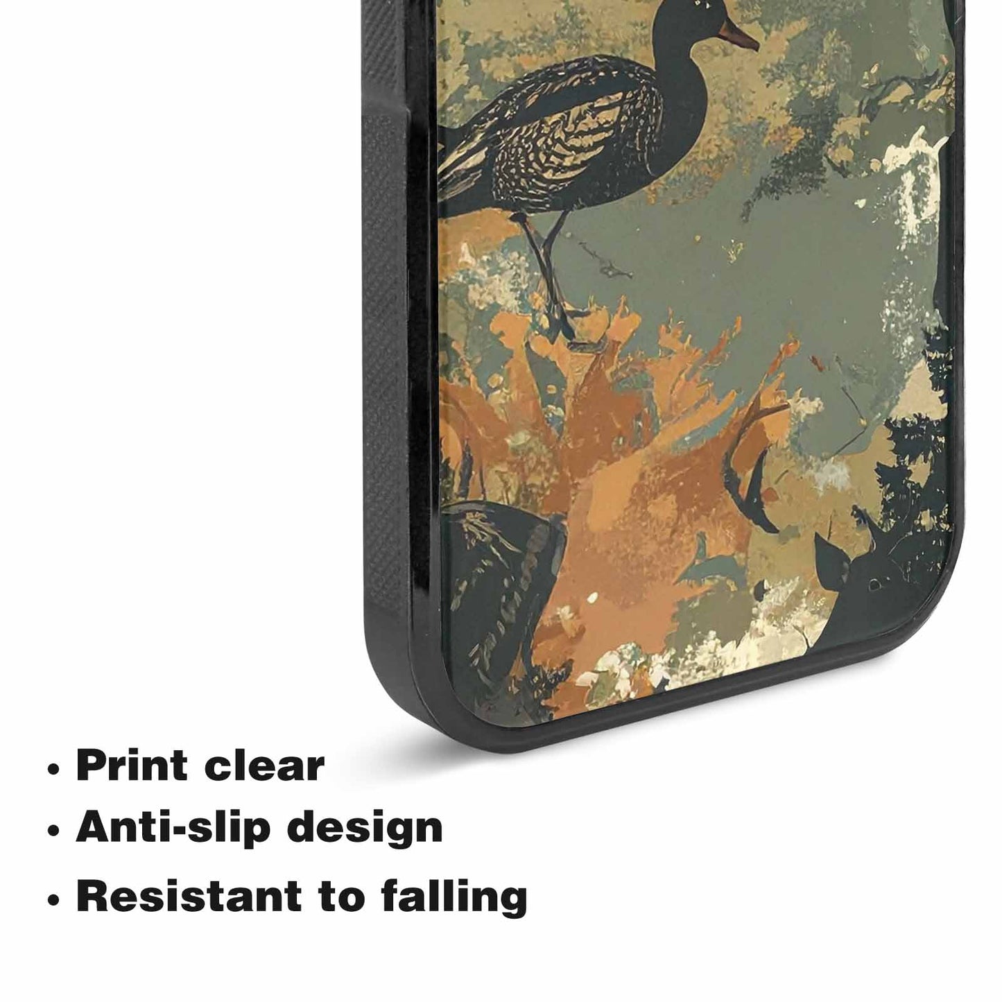 iPhone 15 Case — Hunting Camouflage Pattern With Deer And, Personalized Phone Case