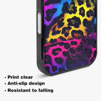 iPhone 16 Plus Case — Leopard Print Neon, Custom Print Case Cover