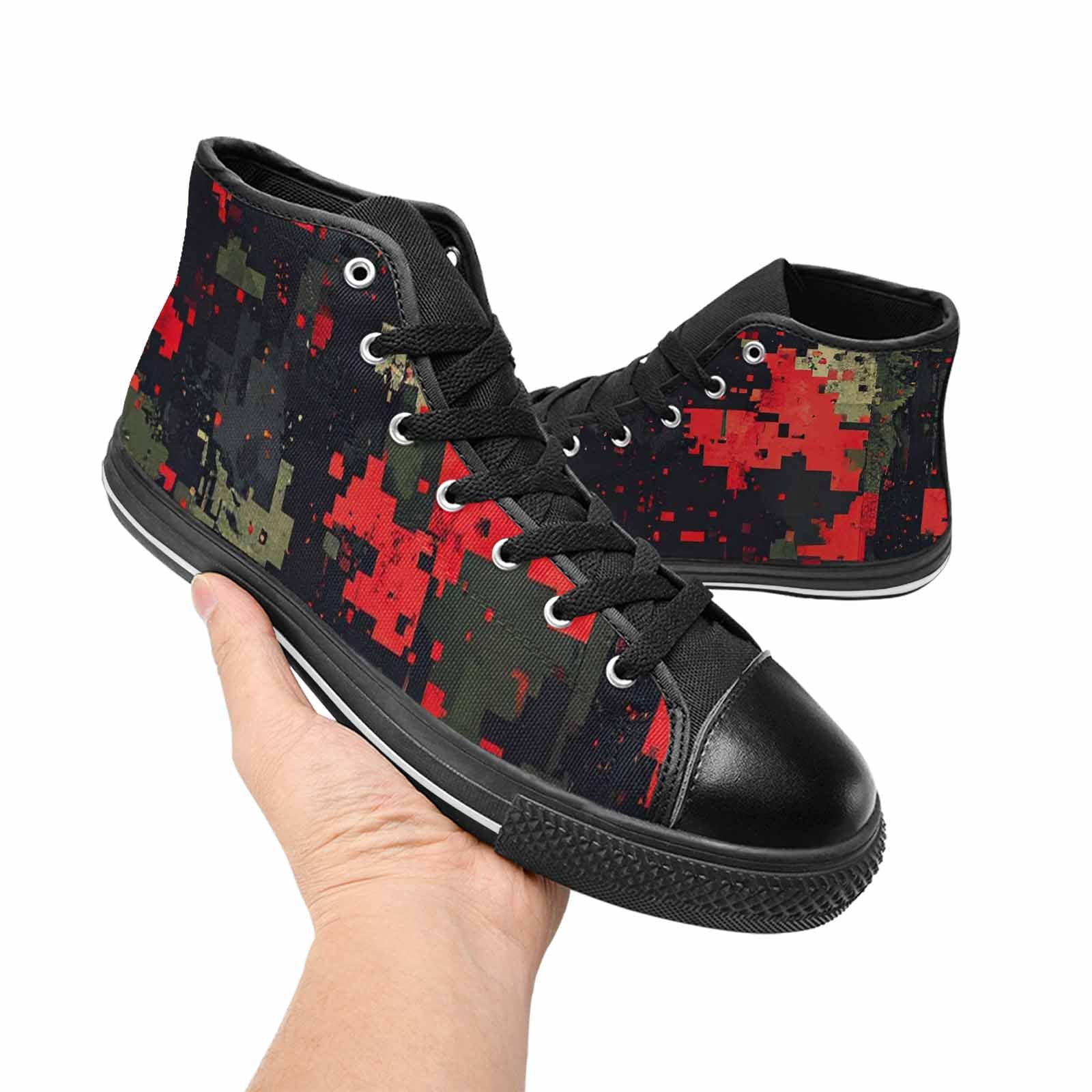 WOMEN'S Military Camouflage Blotch High Top Canvas Y2K Shoes