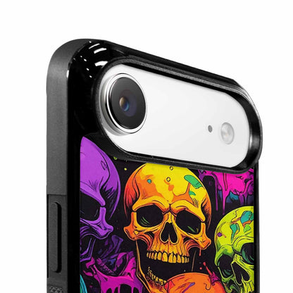 iPhone 17 Air Case — Vibrant Camo Of Skeletons Neon Camo, Customized Protective Case