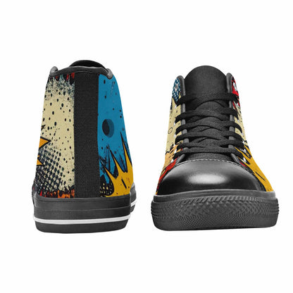 WOMEN'S Comic Book Halftone High Top Canvas Dreamcore Sneakers