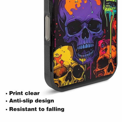 iPhone 16 Pro Max Case — Vibrant Camo 1000\'s Of Skeletons Neon, Custom Phone Case