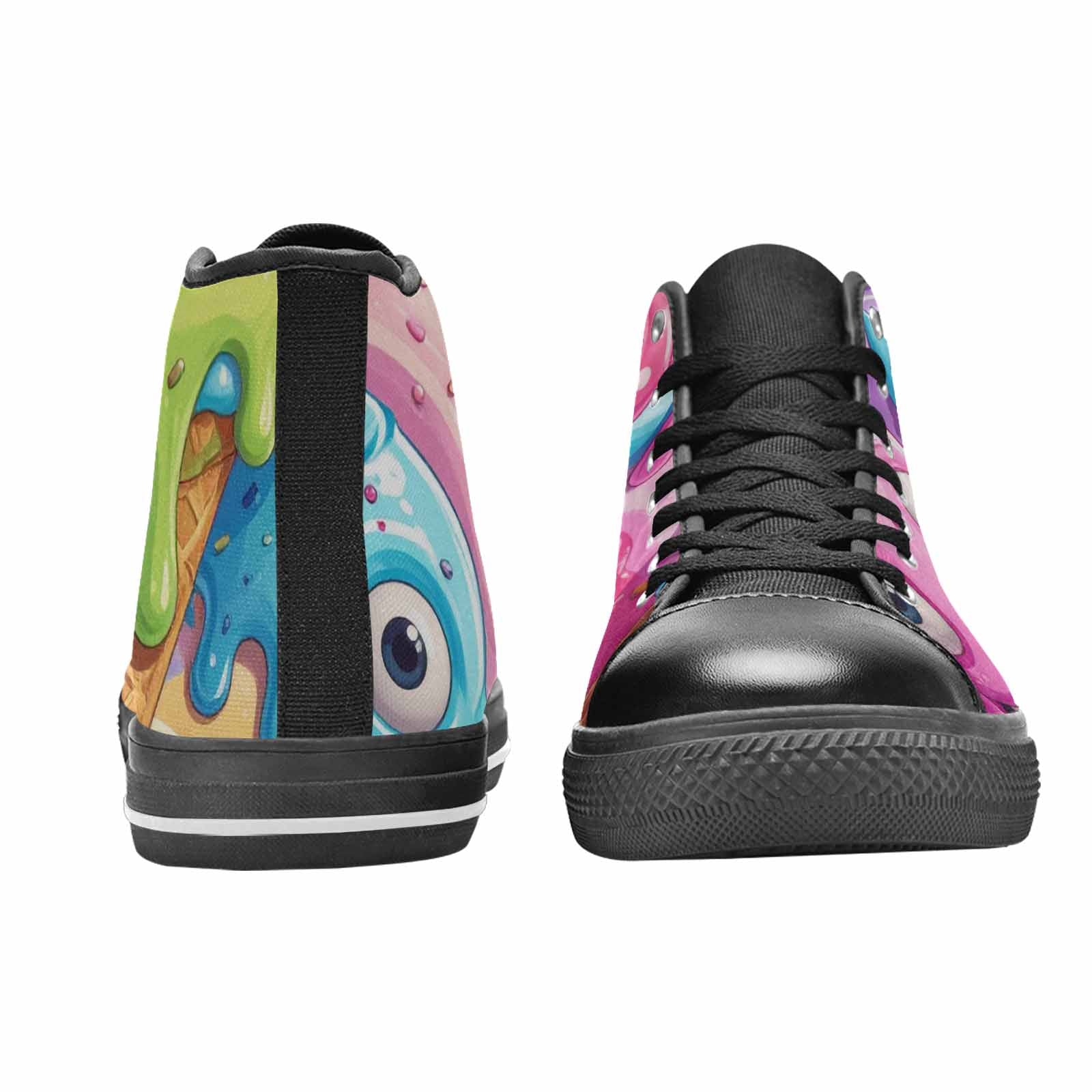 MEN'S Melting Icecream Monster Cherry High Top Canvas Grunge Sneakers