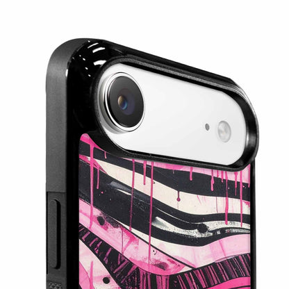 iPhone 17 Air Case — Black Pink Ink Zebra Stripe Animal, Custom Made Phone Cover