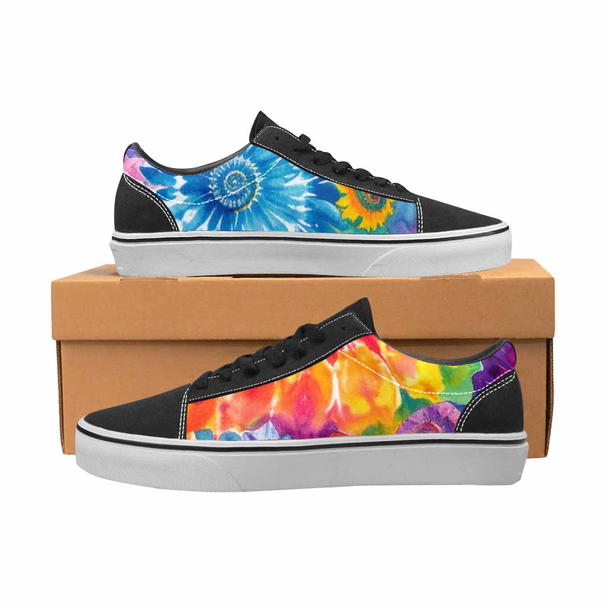 MEN'S Tie Dye Swirl Canvas Lace-Up Vivid Sneakers