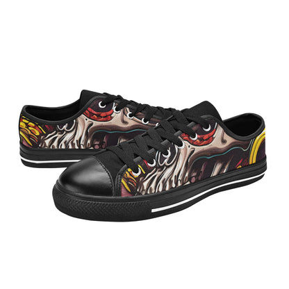 MEN'S Tentacles Skull 2 Canvas Dark Academia Custom Shoes