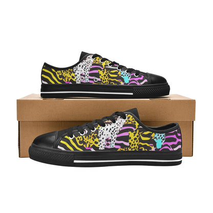 WOMEN'S Neon Animal Print Canvas Aesthetic Sneakers