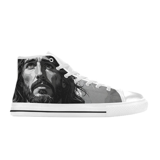MEN'S Jesus_Ht_04 Men’S High Top Canvas Wallpaper Art Custom Shoes