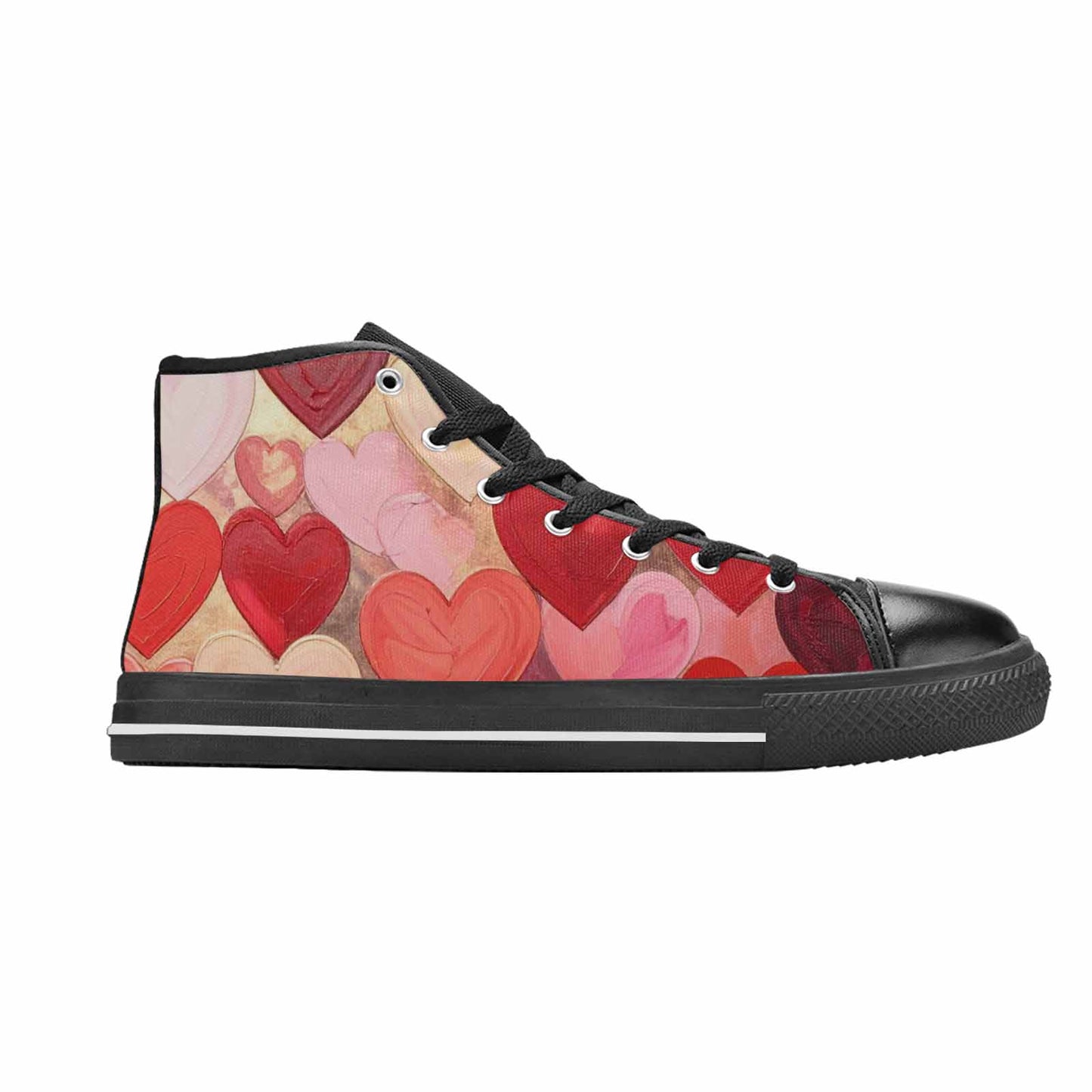MEN'S No Words Or High Top Canvas Vibrant Chaos Custom Shoes