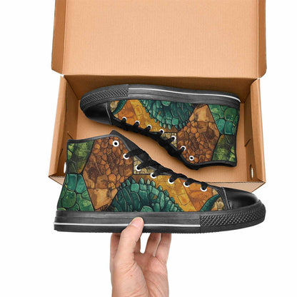 MEN'S Dinosaur Silhouette High Top Canvas Y2K Shoes