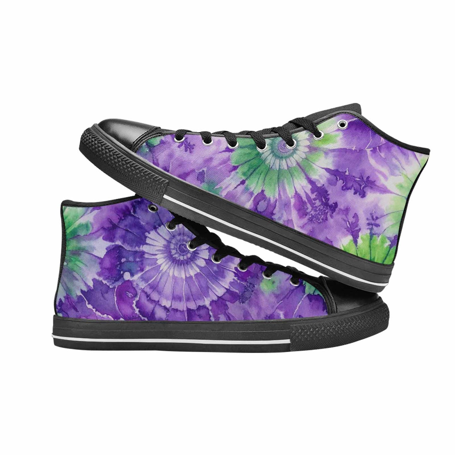 MEN'S Tie Dye - High Top Canvas Aesthetic Custom Sneakers