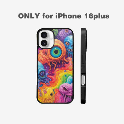 iPhone 16 Plus Case — Aliens Tie Dyemelting Aliens P, Custom Art Phone Cover