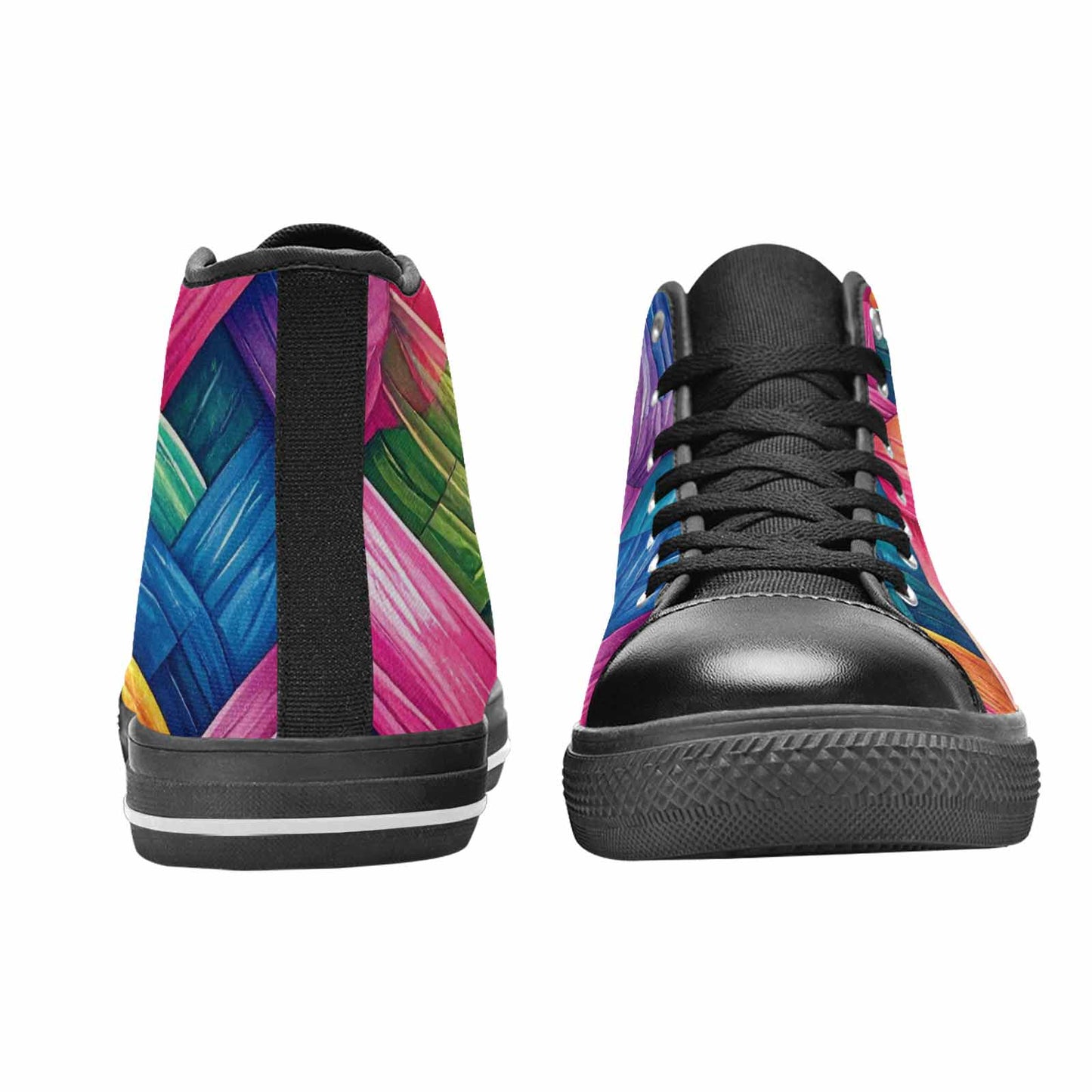 MEN'S Polysexual Flag Color High Top Canvas Dark Academia Custom Shoes