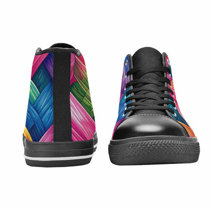 MEN'S Polysexual Flag Color High Top Canvas Dark Academia Custom Shoes