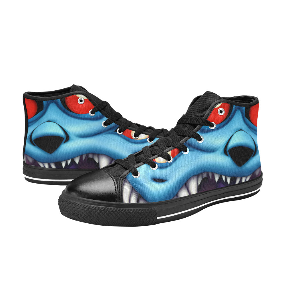 MEN'S Blue Rage Horror Men’S High Top Canvas Cottagecore Custom Shoes