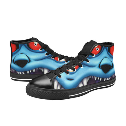 MEN'S Blue Rage Horror Men’S High Top Canvas Cottagecore Custom Shoes