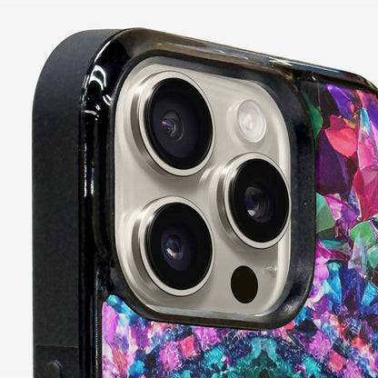 iPhone 16 Pro Case — Crystal Mandala Art Seamless Pattern Vibrant, Custom Designed Case Cover
