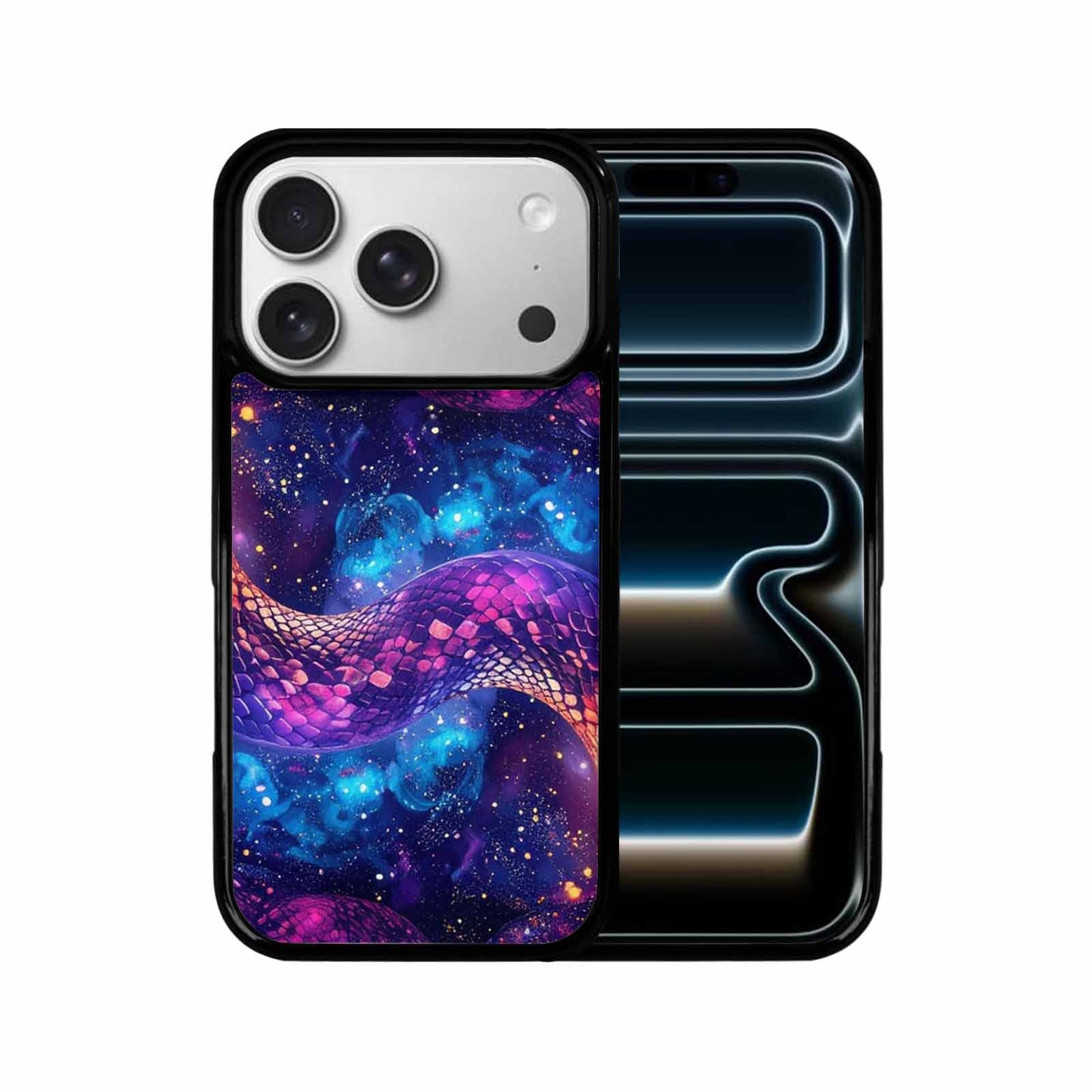 iPhone 17 Pro Case — Snake Print Galaxy Seamless Pattern Animal, Custom Printed Phone Case