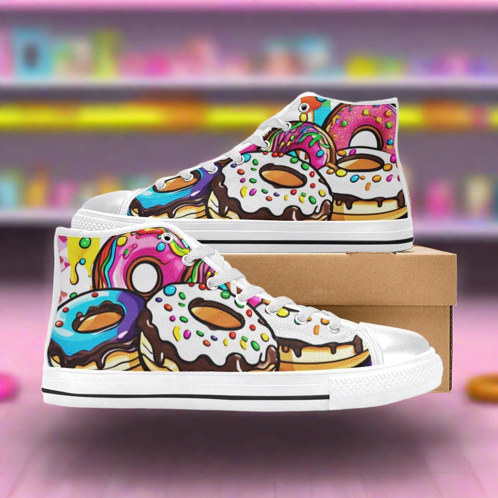 Wolf White Gold Vivid Bold Art - Freaky Shoes