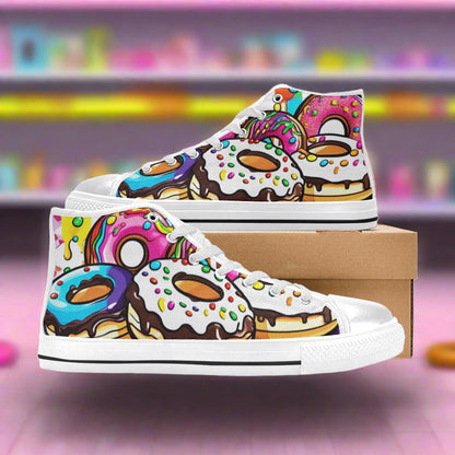 Wolf White Gold Vivid Bold Art - Freaky Shoes
