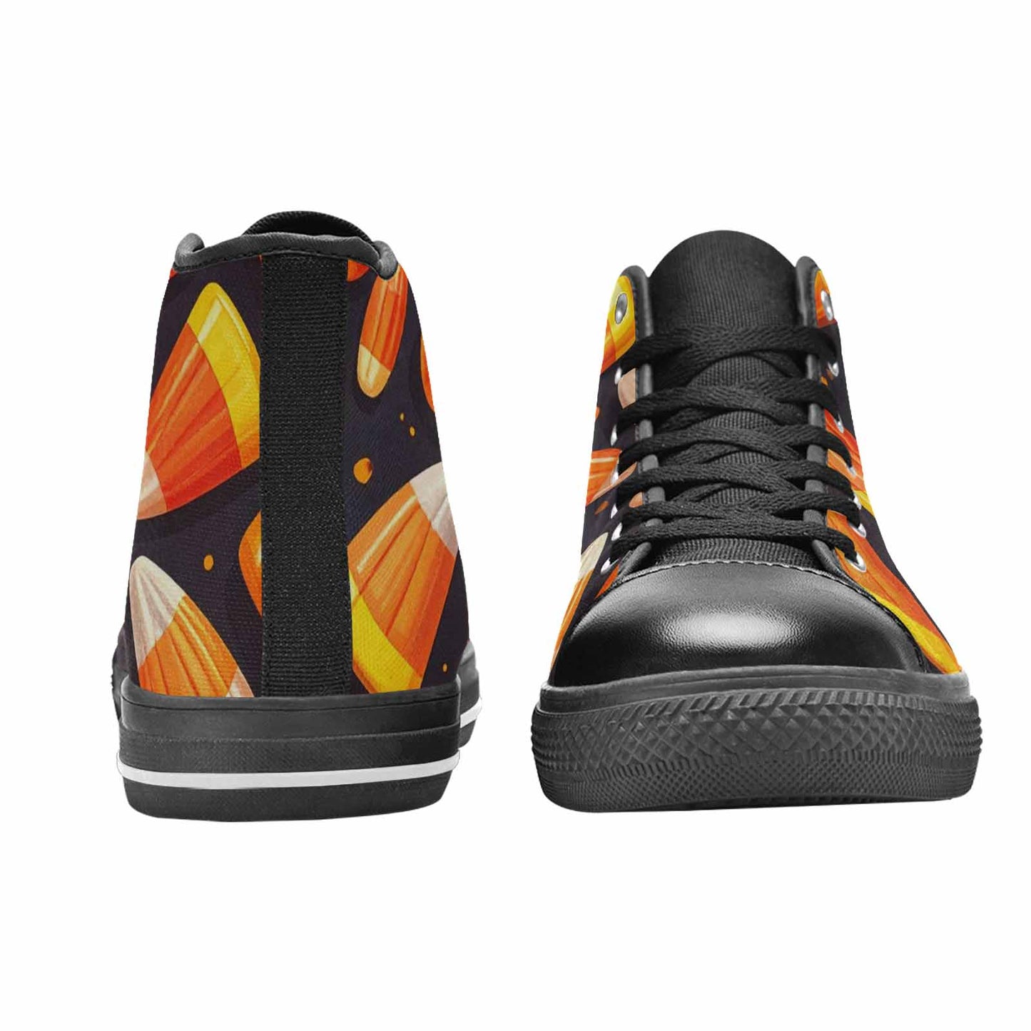 WOMEN'S Halloween Candy Corn High Top Canvas Cottagecore Sneakers