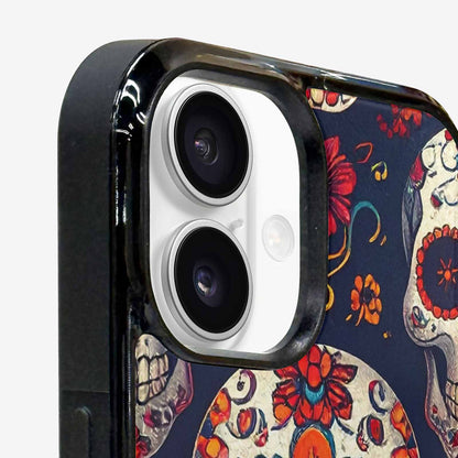 iPhone 16 Plus Case — Day Dead Sugar Skull Art 100s, Unique Phone Case Design