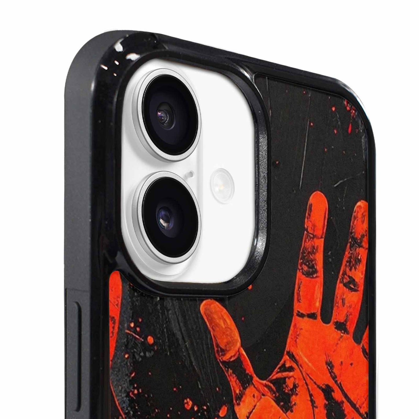 iPhone 17 Case — Halloween Splatter Handprint Original Art, Custom Made Phone Cover