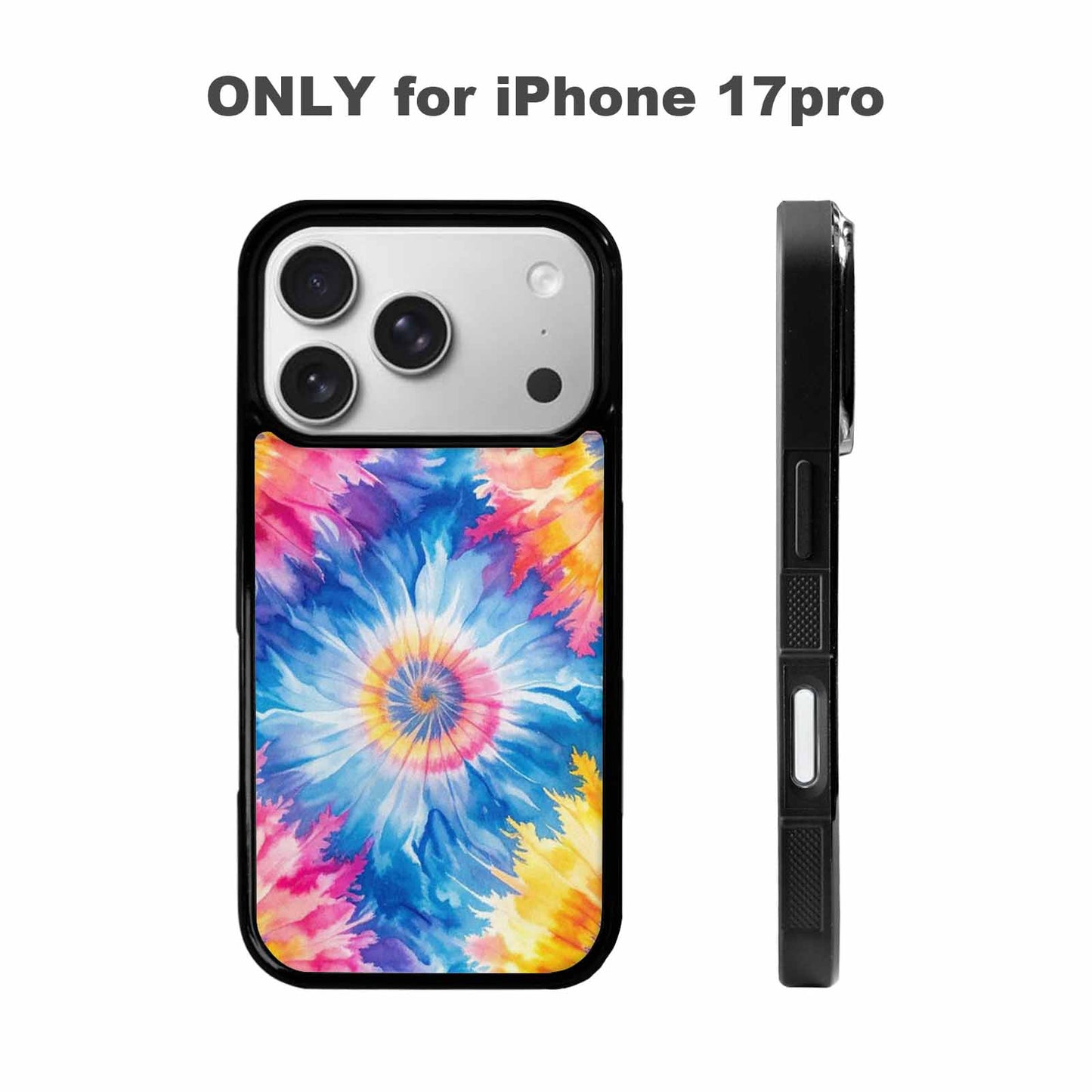 iPhone 17 Pro Case — Small Tie Dye Swirl Pattern Tie, Customized Protective Case