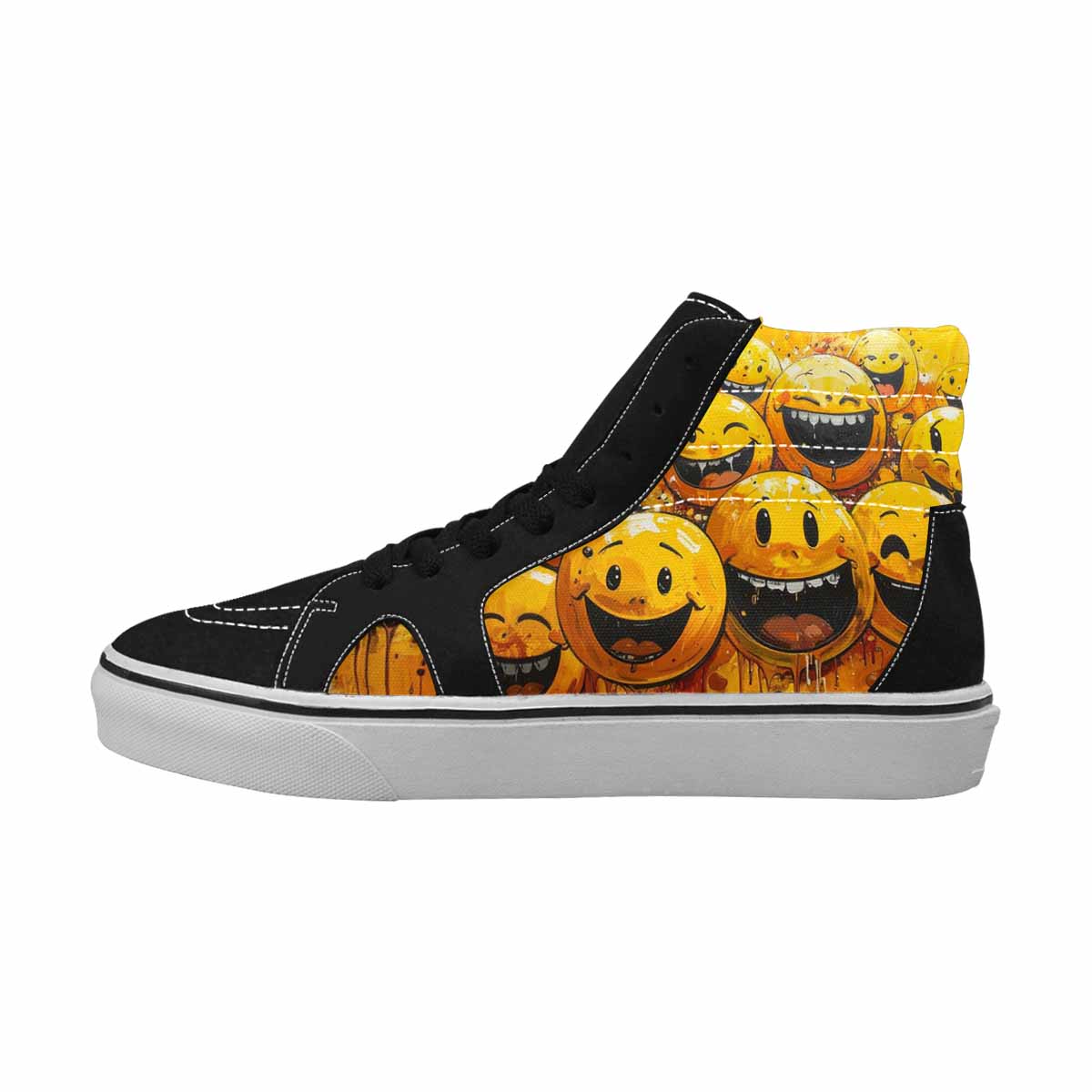 MEN'S Melting Moon Smiley  High Top Canvas Dreamlike Shoes