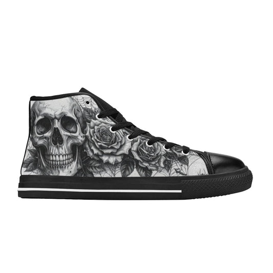 MEN'S Dark Art Skull Men’S High Top Canvas Vibrant Chaos Custom Shoes