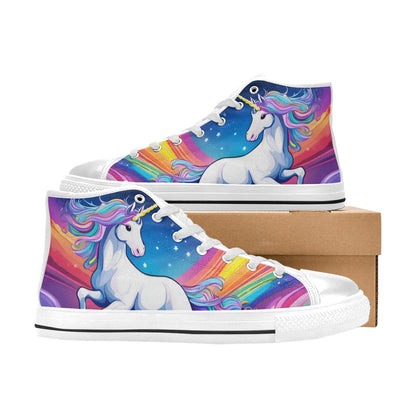MEN'S Unicorns Abstract Art Men’S High Top Canvas Dark Academia Custom Sneakers