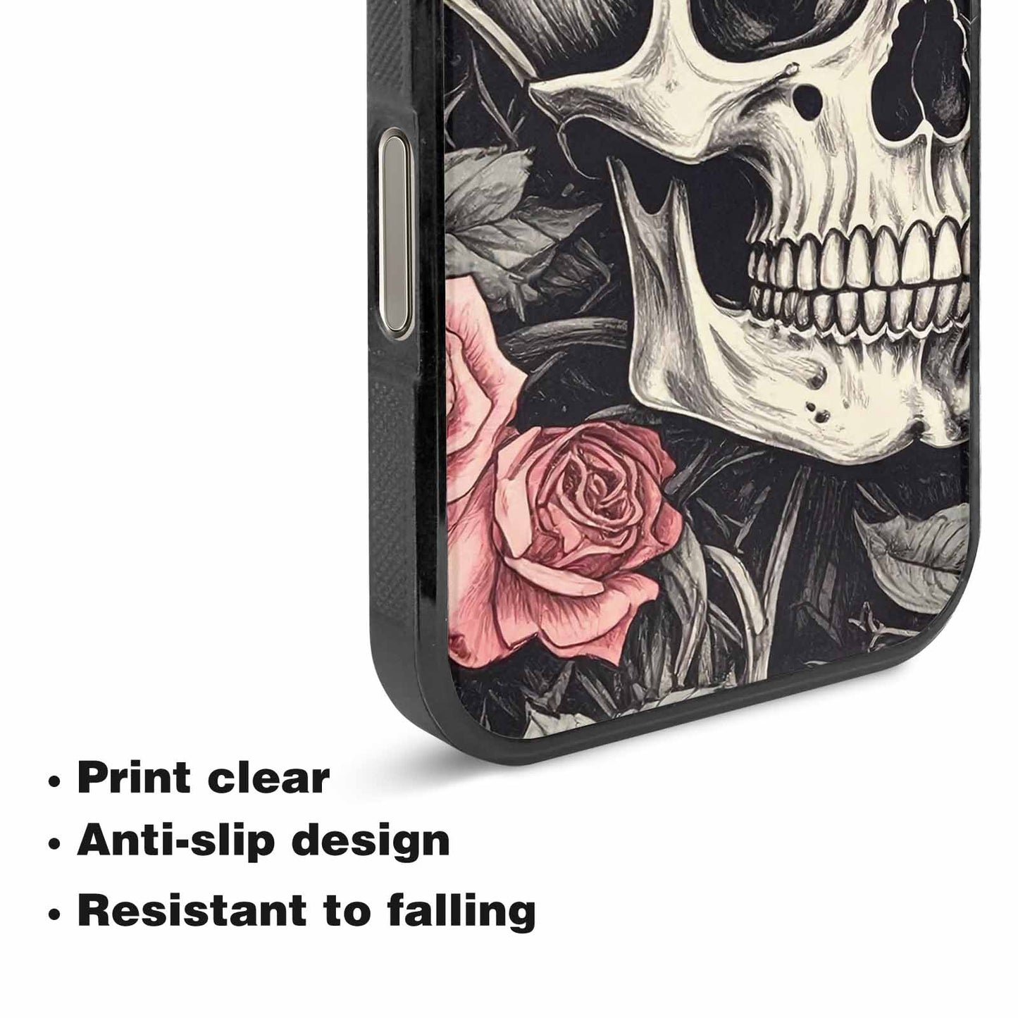 iPhone 16 Pro Case — 20 Skulls Overlapping Seamless Tileable Pattern, Custom Made Phone Cover