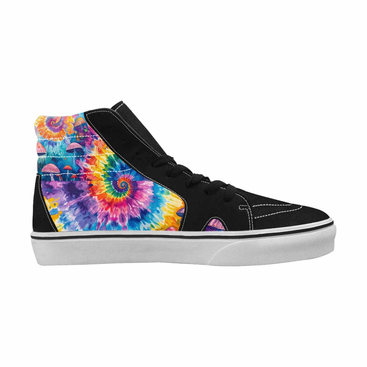 MEN'S Mushrooms  Tie Dye High Top Canvas Y2K Custom Shoes