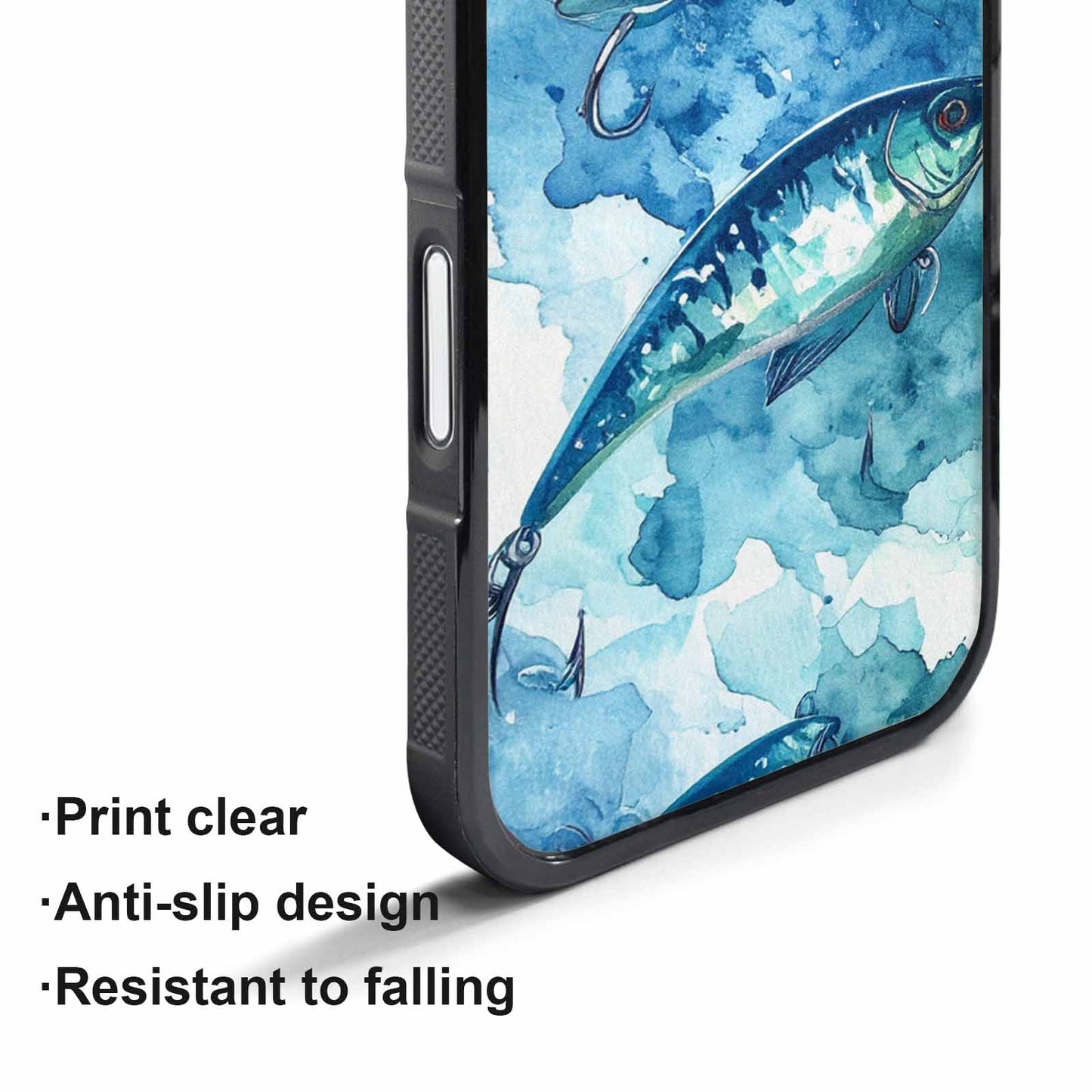iPhone 17 Air Case — Fishing Lure And Hook Pattern Watercolor, Personalized Phone Case