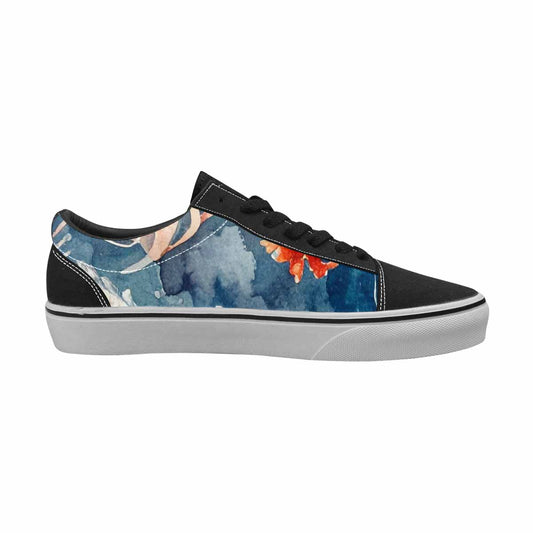 WOMEN'S Fish Scale Coral Canvas Lace-Up Vibrant Chaos Custom Sneakers
