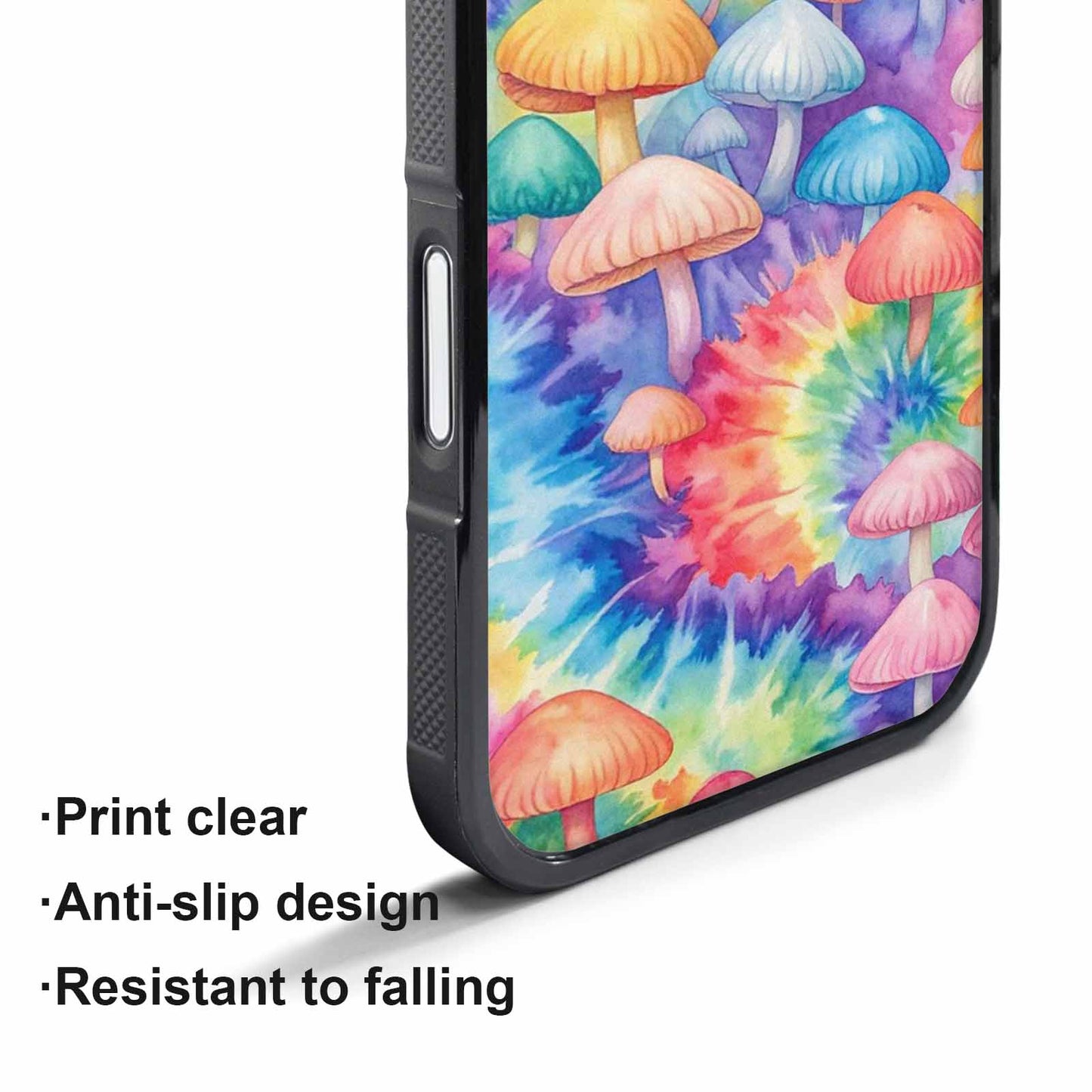 iPhone 17 Pro Case — Mushrooms Tie Dyemushrooms Pat K7q Tie, Custom Printed Phone Case