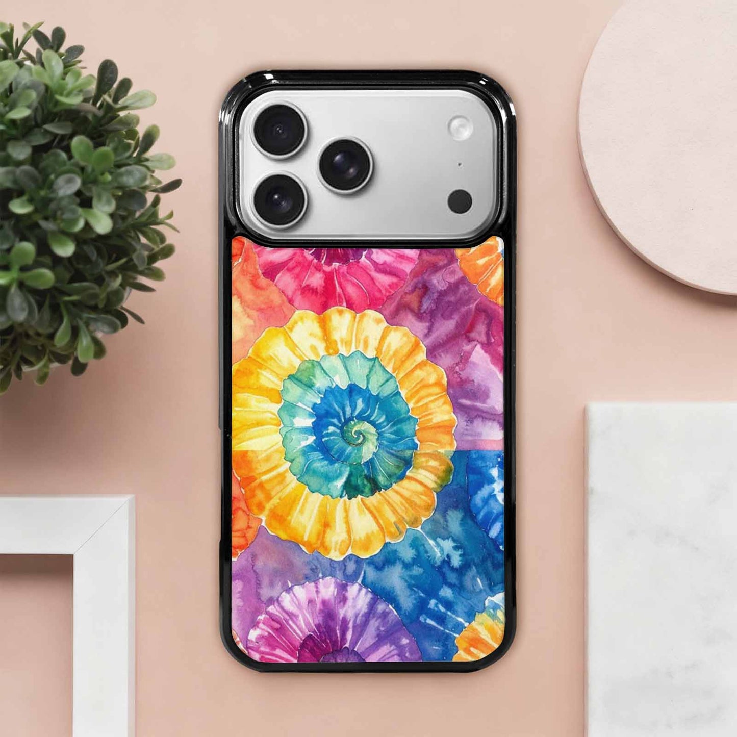 iPhone 17 Pro Max Case — Small Tie Dye Swirl Tie Dye, Custom Print Case Cover