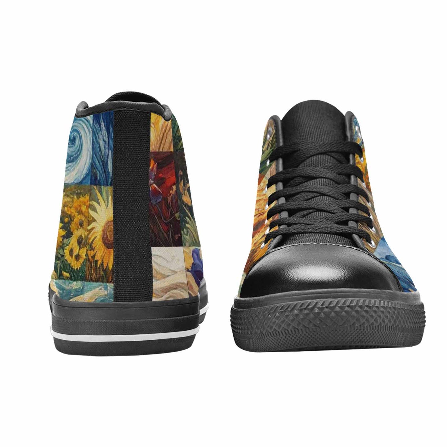 MEN'S Van Gogh-Style Swirl High Top Canvas Grunge Shoes