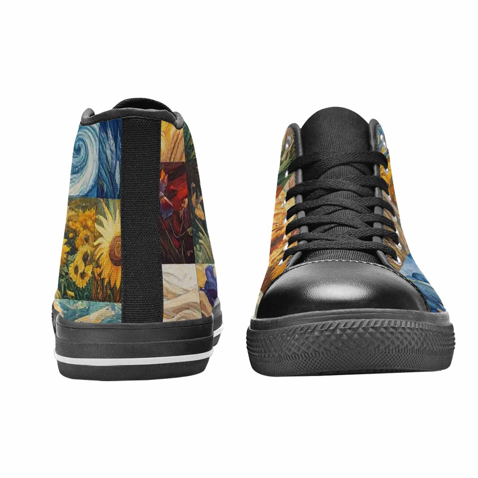MEN'S Van Gogh-Style Swirl High Top Canvas Grunge Shoes