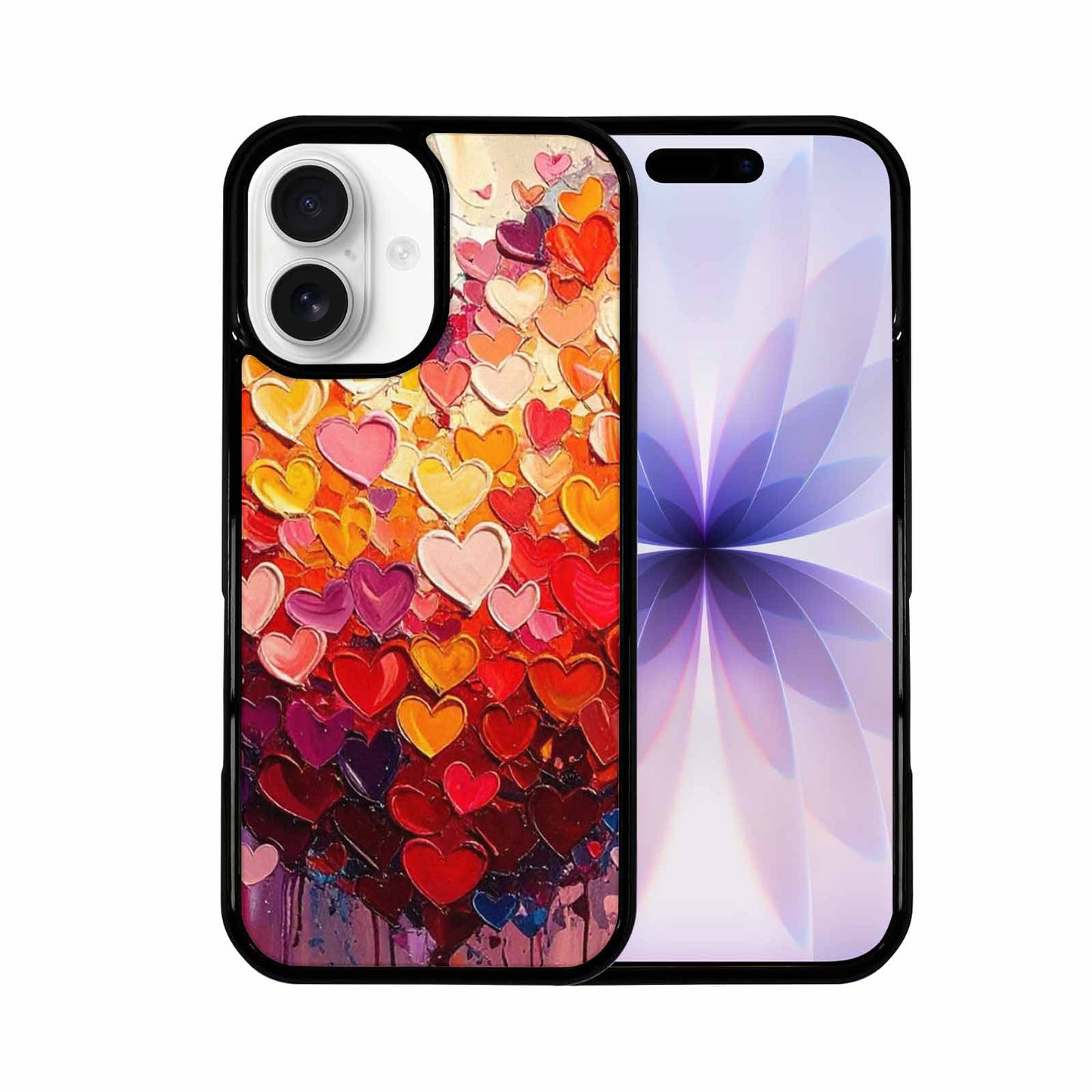 iPhone 17 Case — Full Color Vibrant Heart Original Art, Custom Phone Case