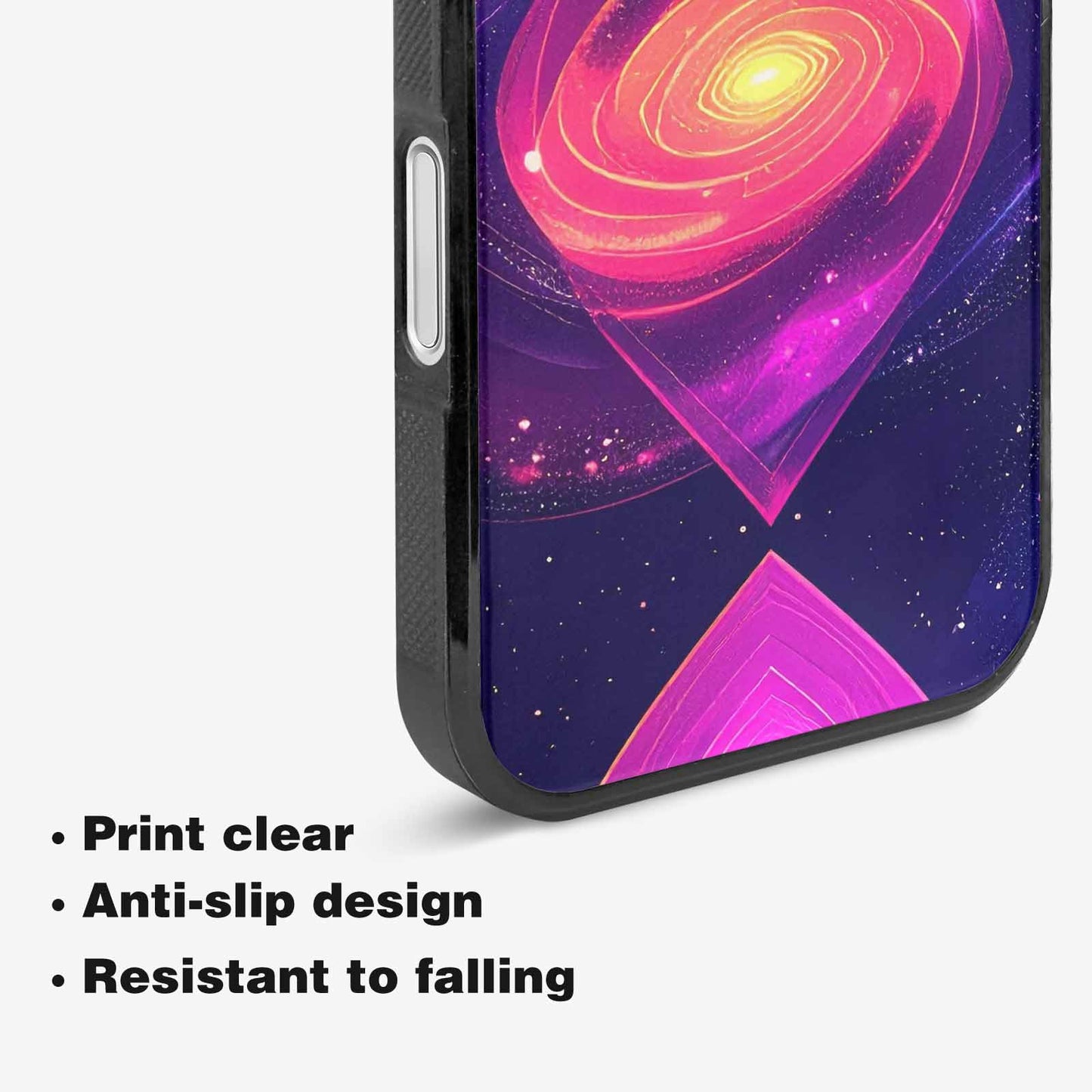 iPhone 16 Case — Rose Galaxy Art Seamless Pattern Vibrant, Custom Phone Case