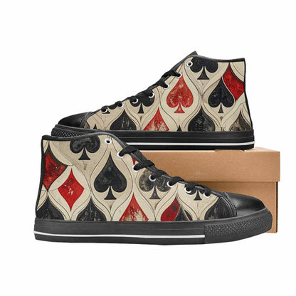 MEN'S Playing Card Suit High Top Canvas Y2K Sneakers