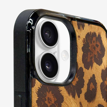 iPhone 16 Case — Classic Leopard Print Warm Golden Tan, Custom Phone Case