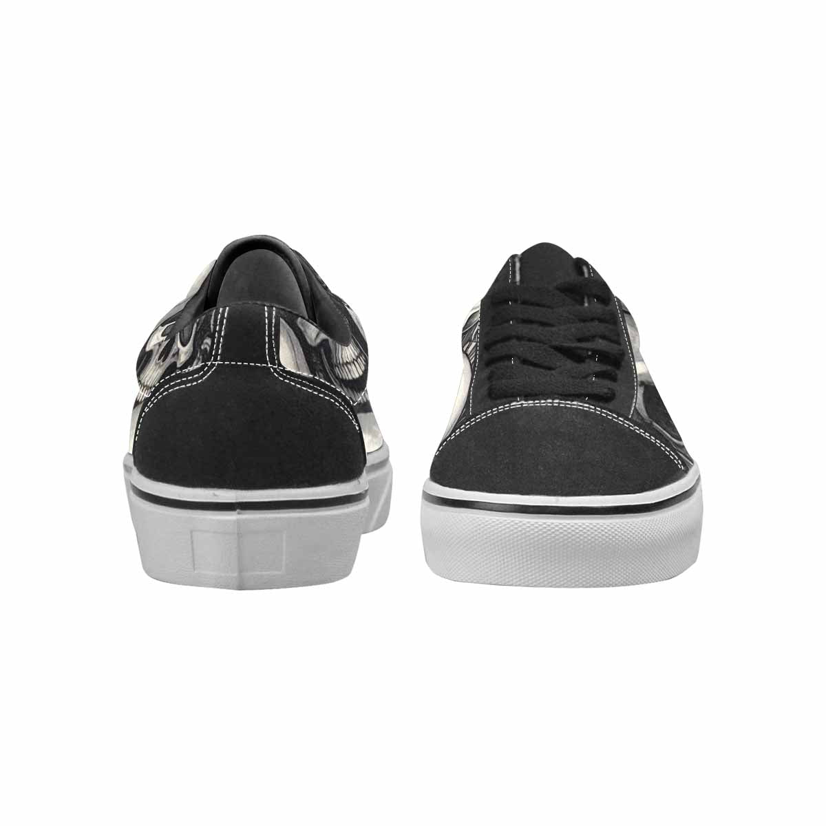 WOMEN'S Skulls - Classic Canvas Lace-Up Wallpaper Art Custom Shoes